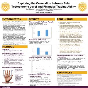 Exploring the Correlation between Fetal Testosterone Level and