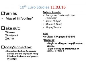 10 th Euro Studies 11 03 16 Turn