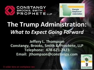 The Trump Administration What to Expect Going Forward