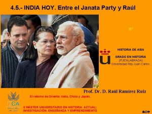 4 5 INDIA HOY Entre el Janata Party