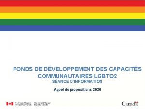 FONDS DE DVELOPPEMENT DES CAPACITS COMMUNAUTAIRES LGBTQ 2