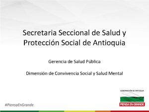 Secretaria Seccional de Salud y Proteccin Social de