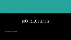 NO REGRETS No Regrets by Edith Piaf 1
