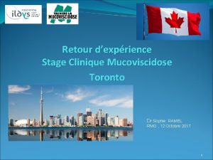 Retour dexprience Stage Clinique Mucoviscidose Toronto Dr Sophie