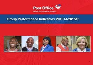 Group Performance Indicators 201314 201516 1 Predetermined objectives