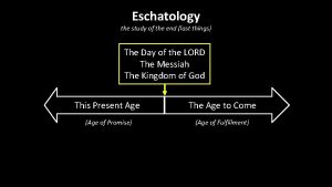 Eschatology the study of the end last things