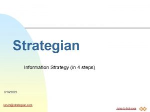 Strategian Information Strategy in 4 steps 2162022 kevinstrategian