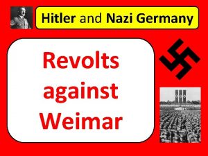 Hitler and Nazi Germany Revolts against Weimar Revolts