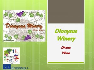 Dionysus Winery Divine Wine 1 2 Information Dionysus