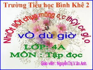 Trng Tiu hc Bnh Kh 2 KIM TRA