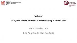 webinar Il regime fiscale dei fondi di private