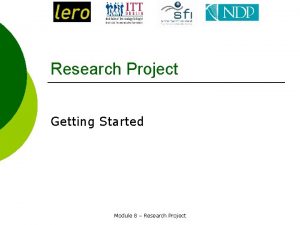 Research Project Getting Started Module 8 Research Project
