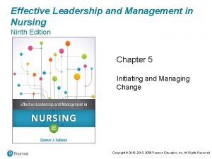 Effective Leadership and Management in Nursing Ninth Edition