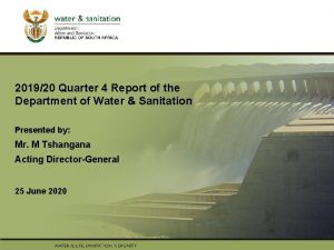 201920 PRESENTATION Quarter 4 Report TITLE of the
