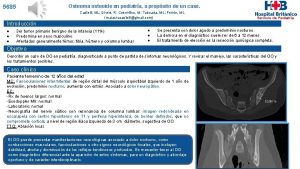 5685 Osteoma osteoide en pediatra a propsito de