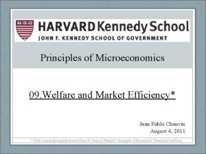 Principles of Microeconomics 09 Welfare and Market Efficiency